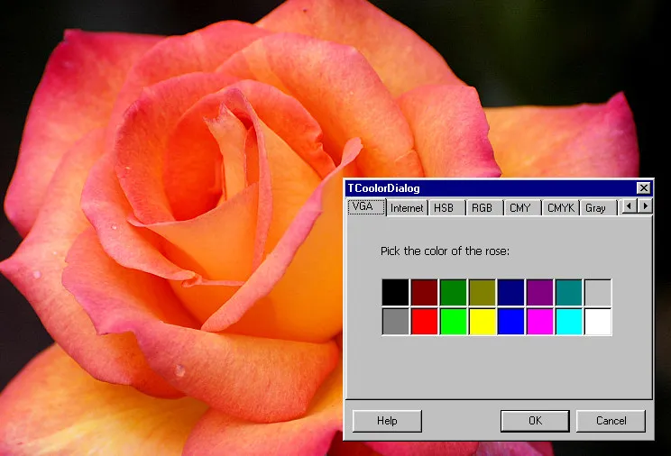 Using human language to describe God's attributes is like using a 16-color palette to describe a rose